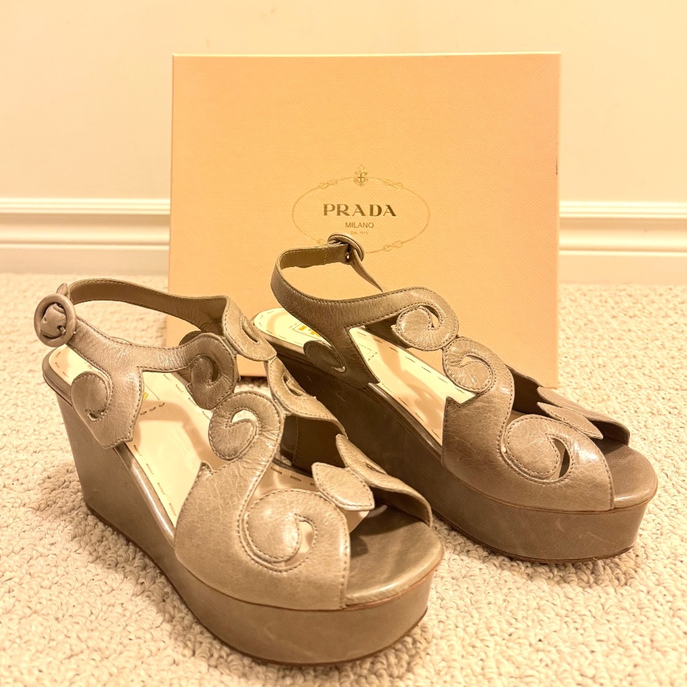 PRADA wedge sandal